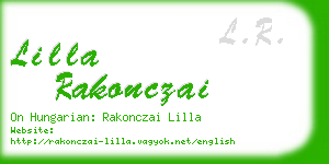lilla rakonczai business card